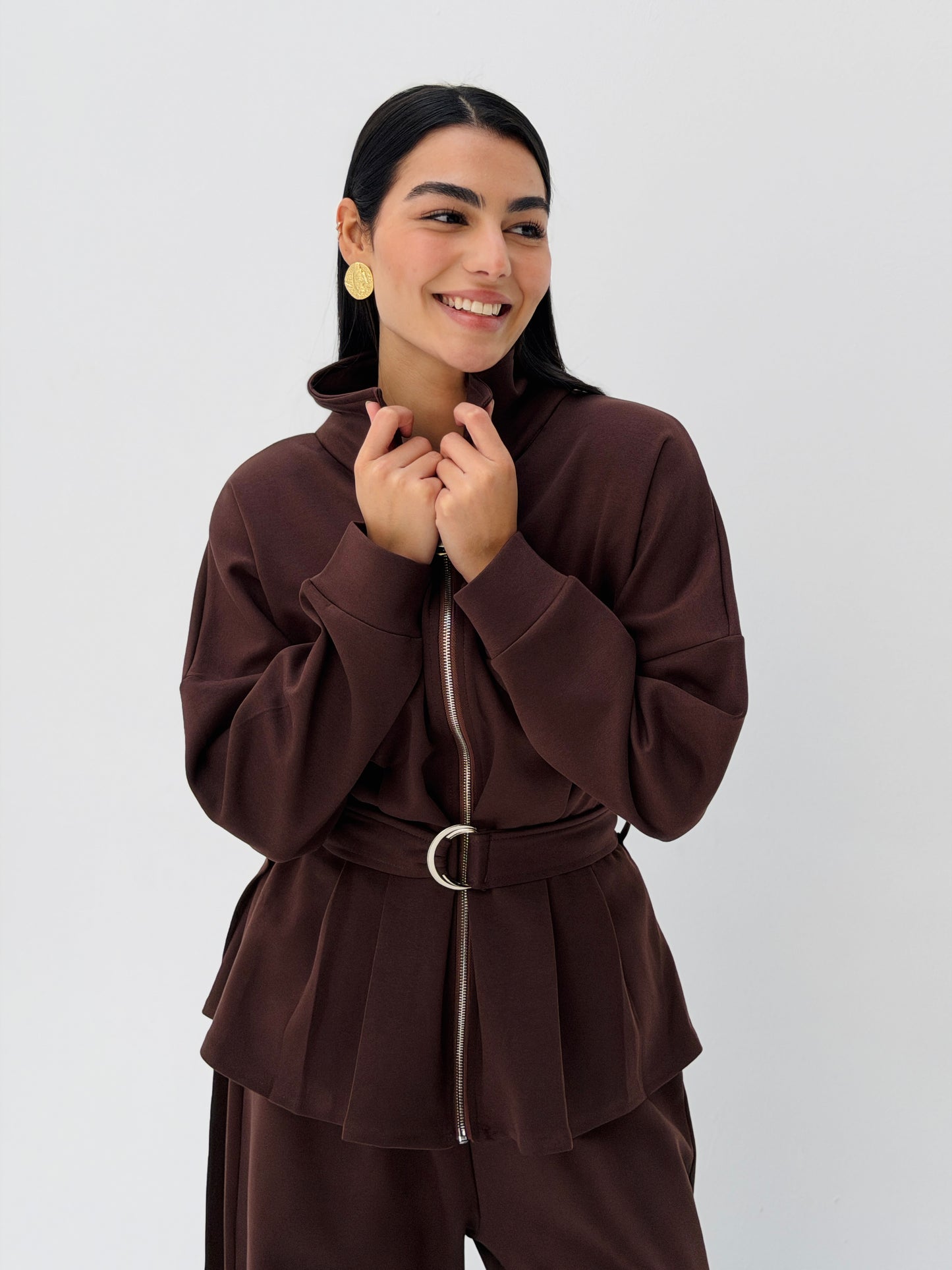 The Belted Set In Brown