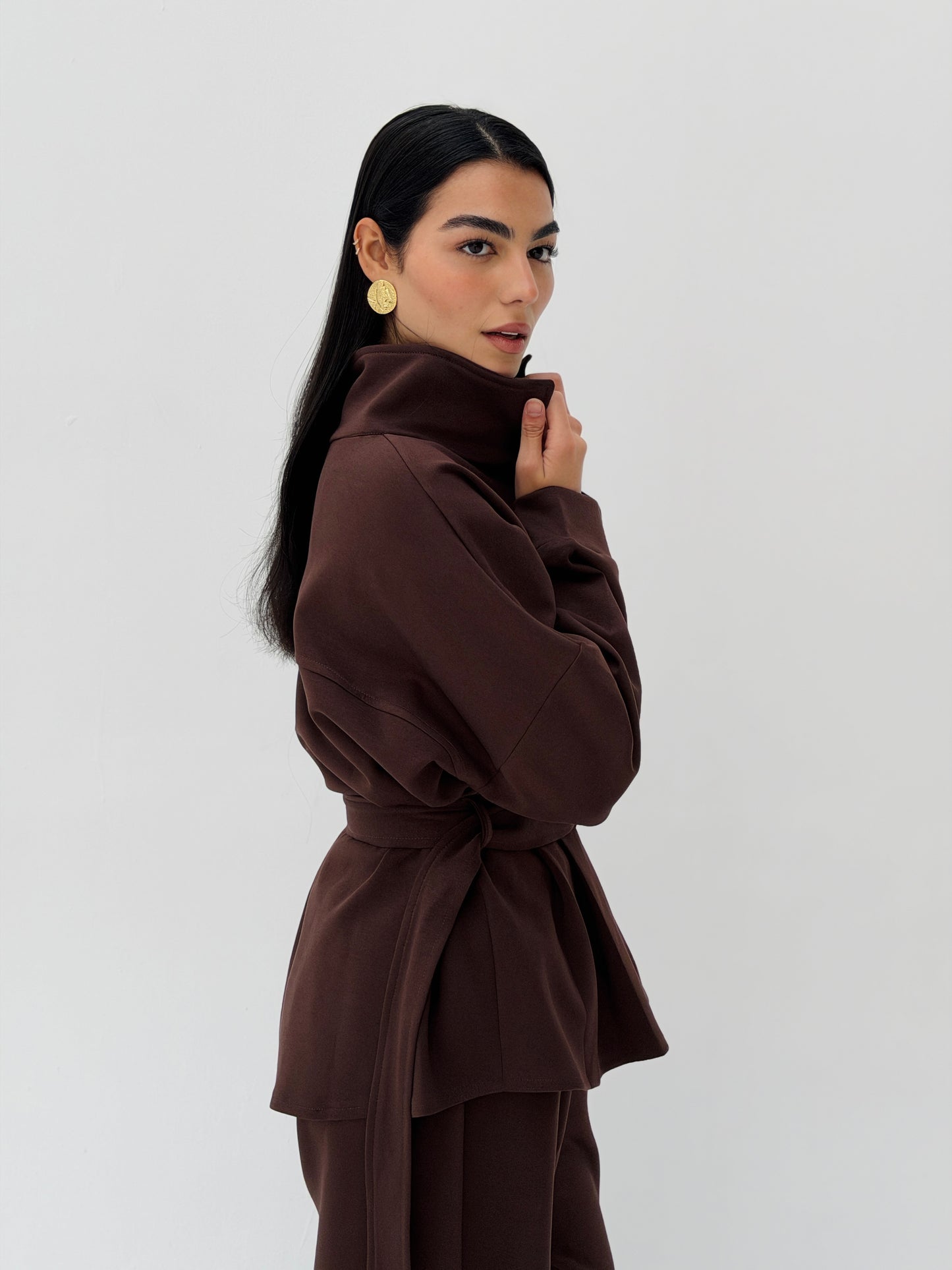 The Belted Set In Brown
