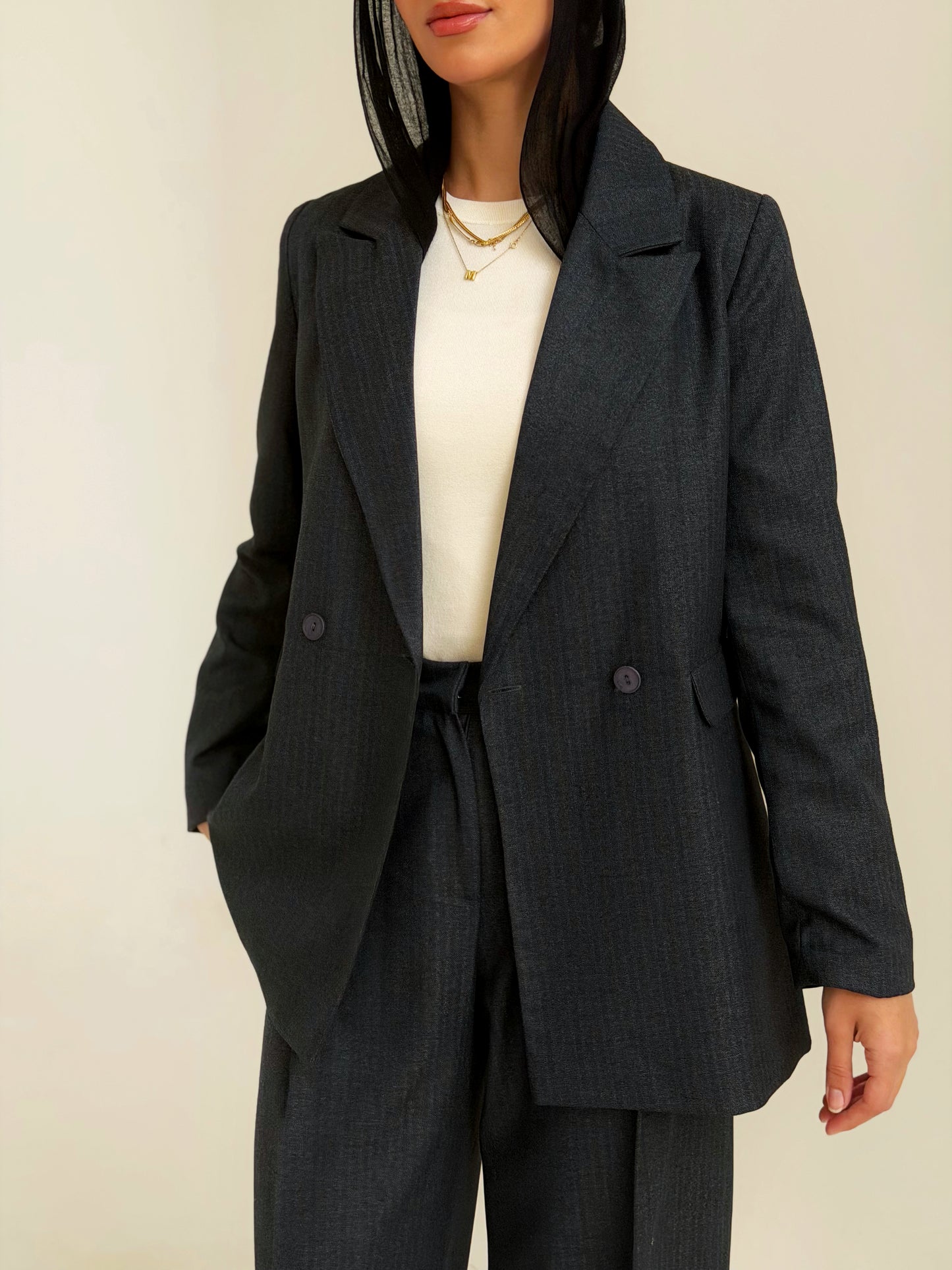 The Tailored Striped Pants In Navy