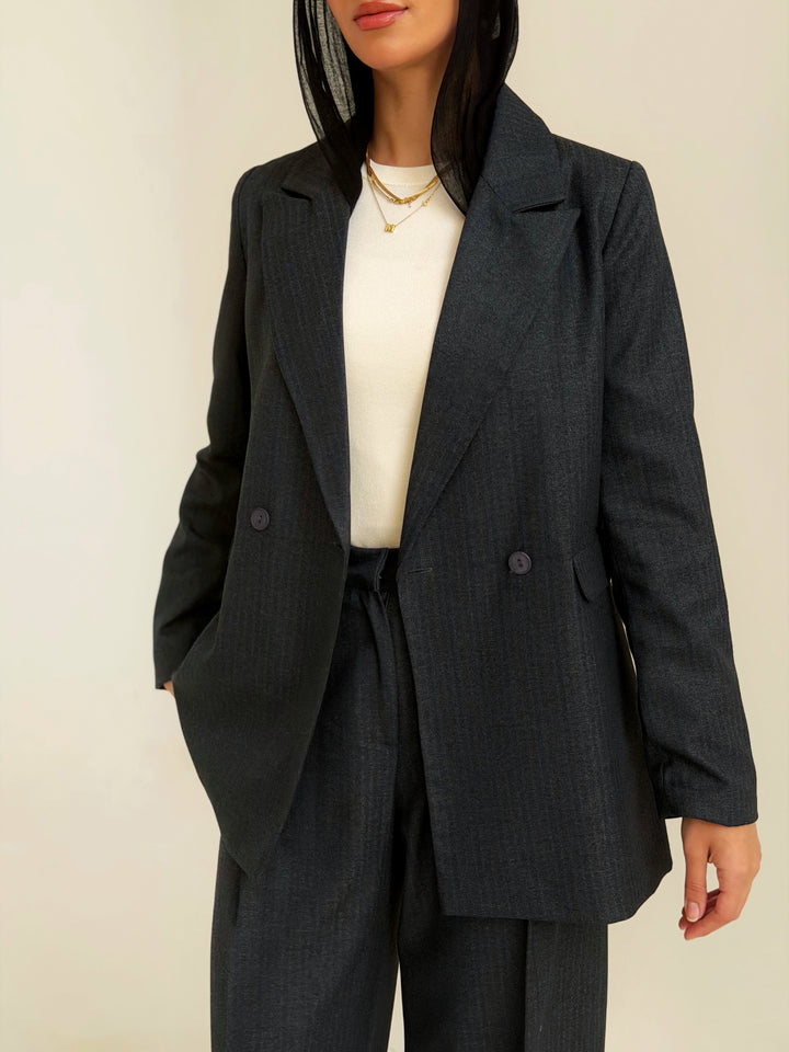 The Tailored Striped Pants In Navy