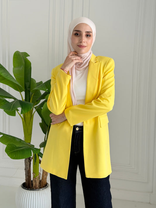Slim fit blazer in Yellow