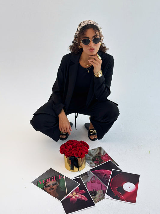 Effortlessly linen set in black