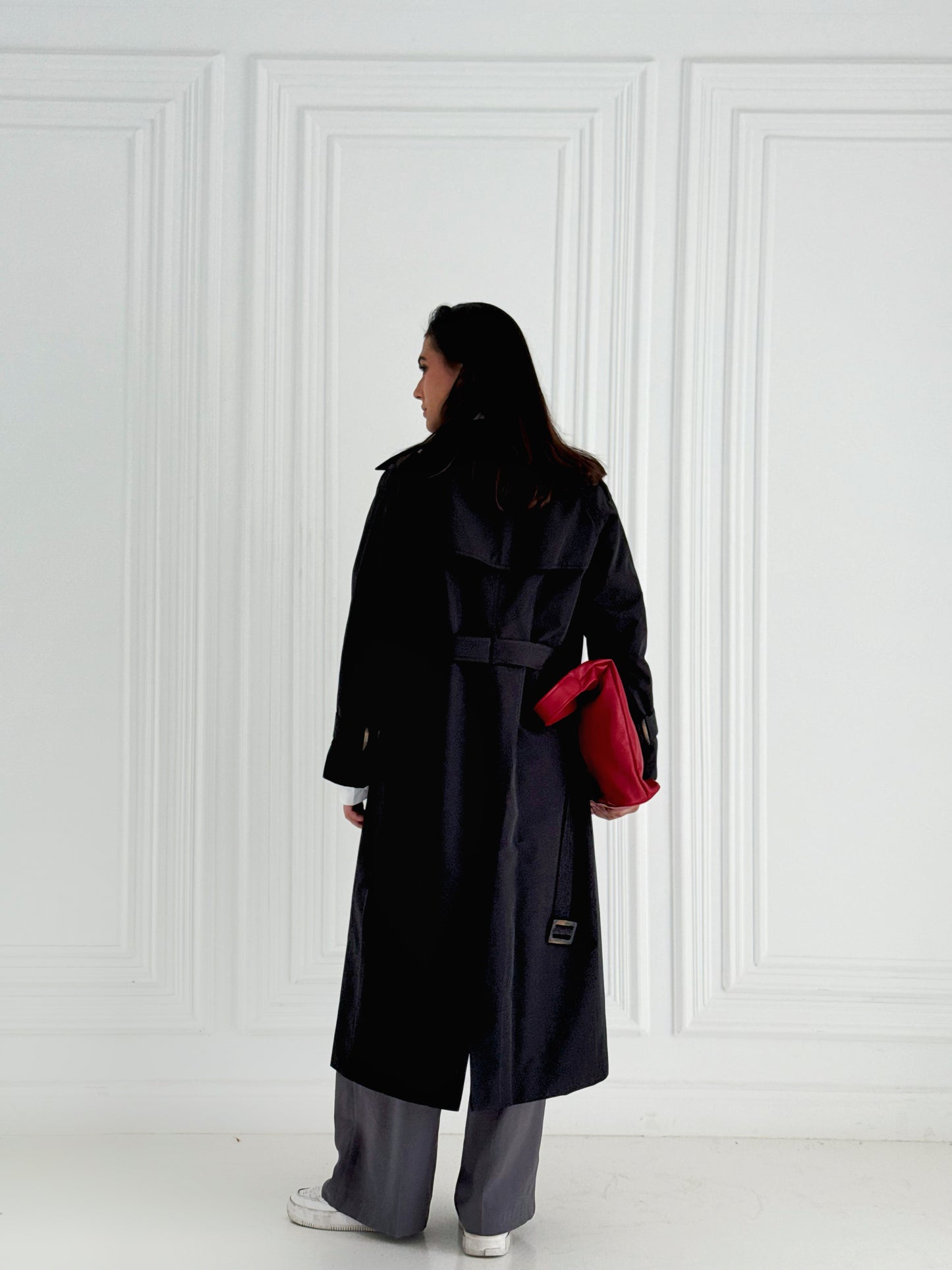 Statement Trench Coat In Black