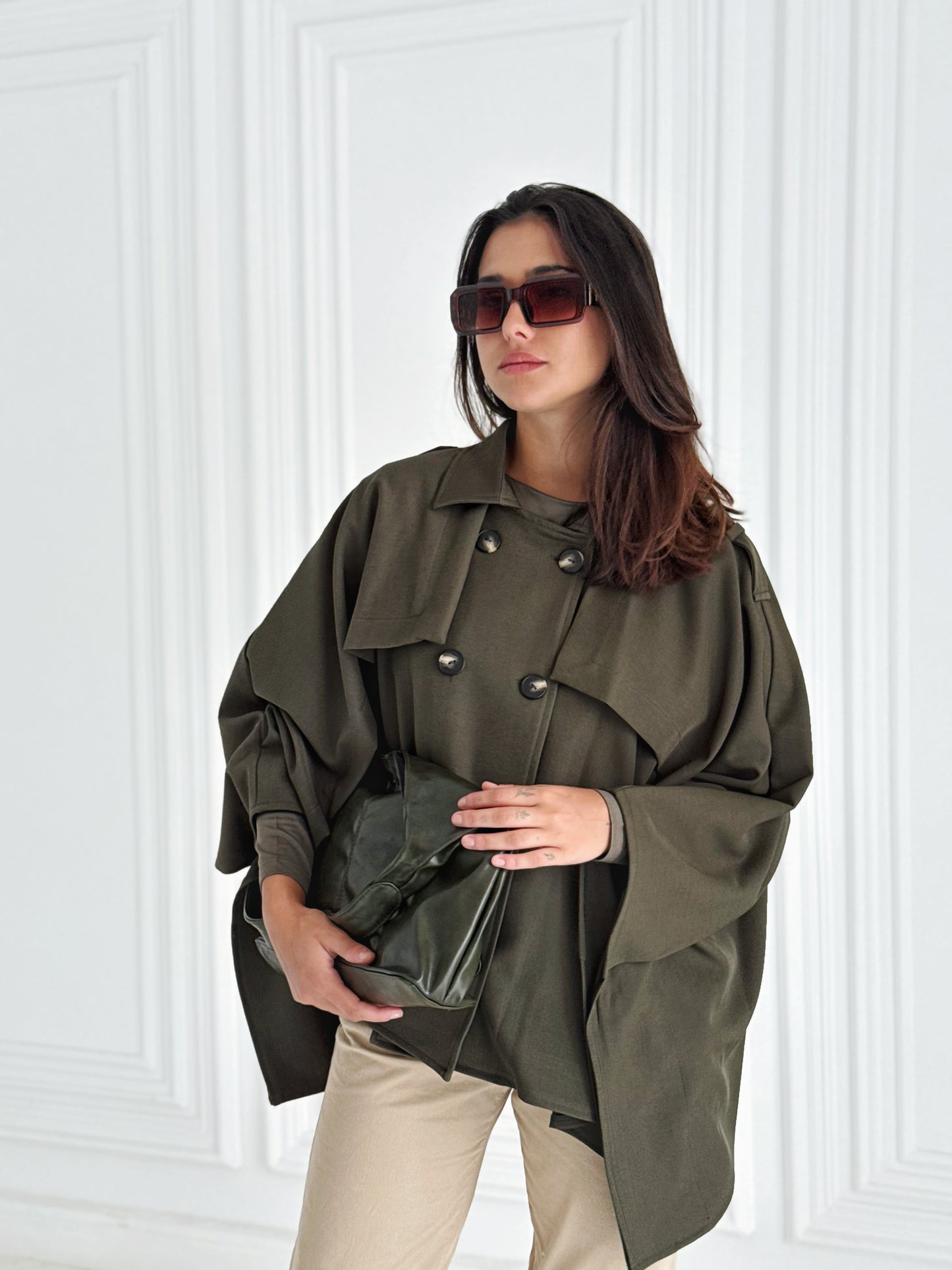 Tranch Cape In Olive