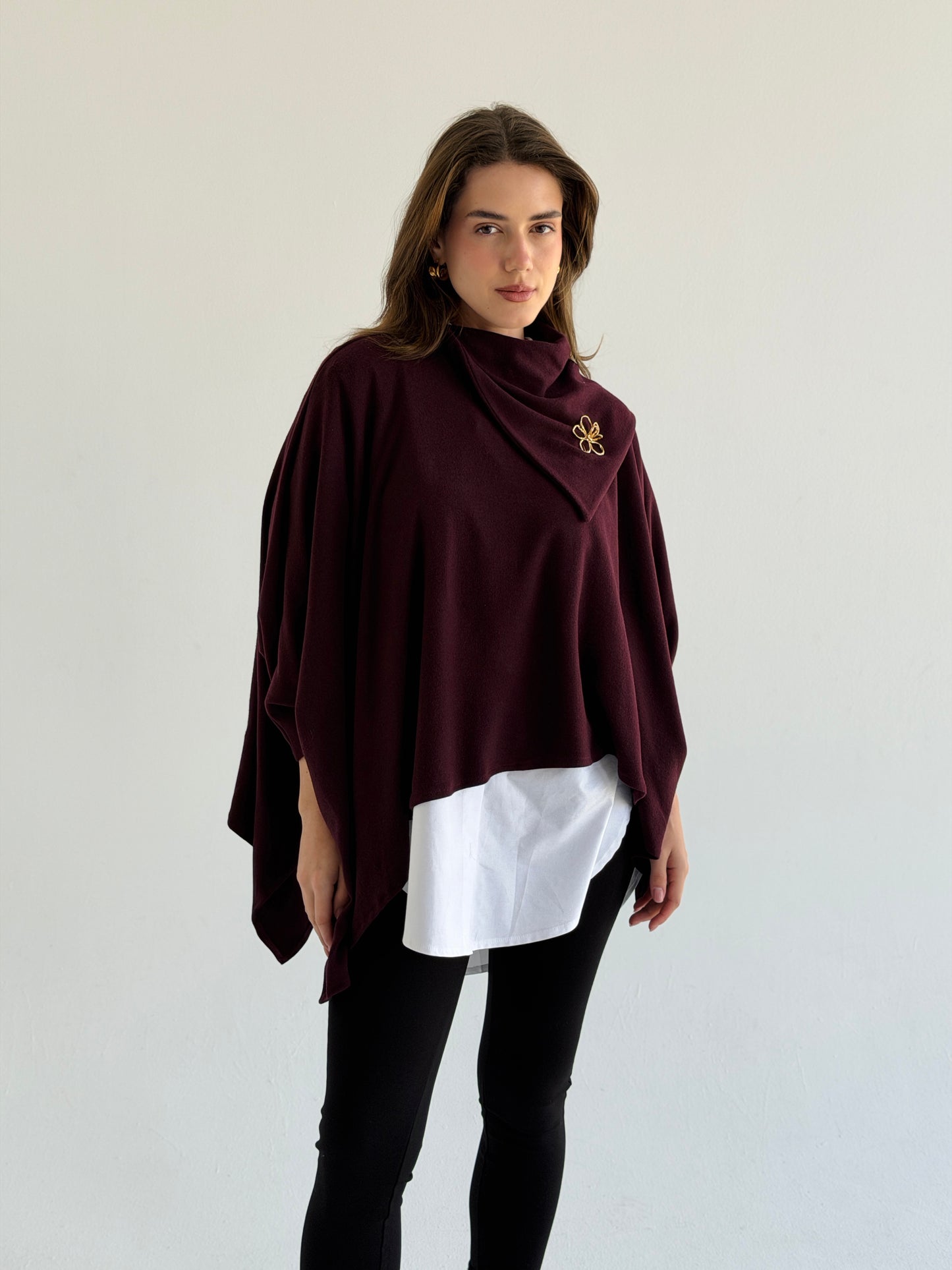 Drape Kint Cape Burgundy