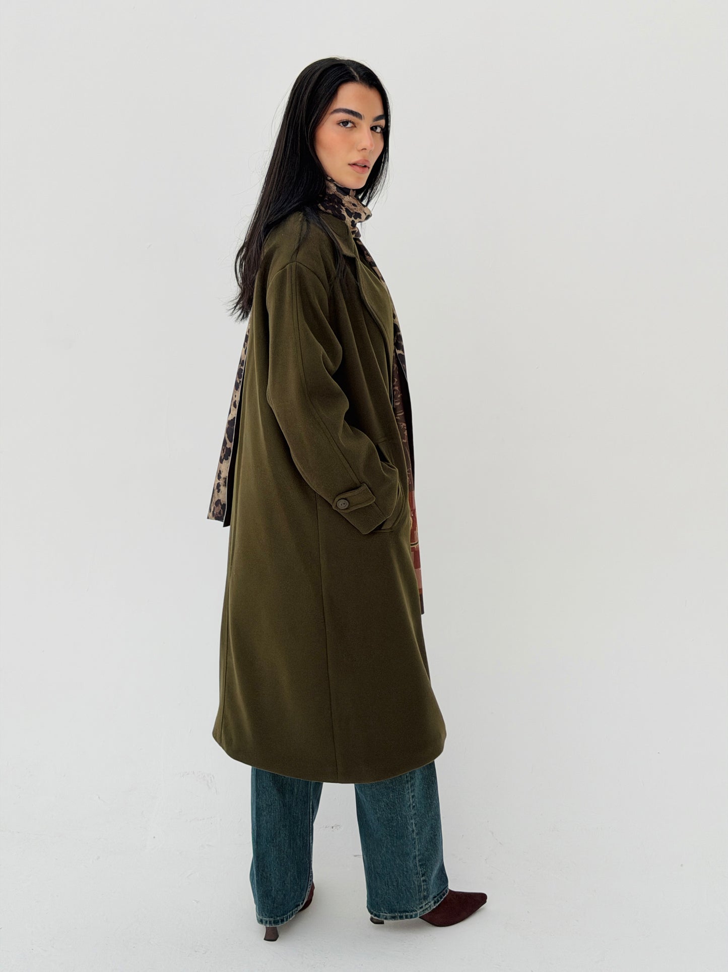 Iconic Winter Coat In Olive
