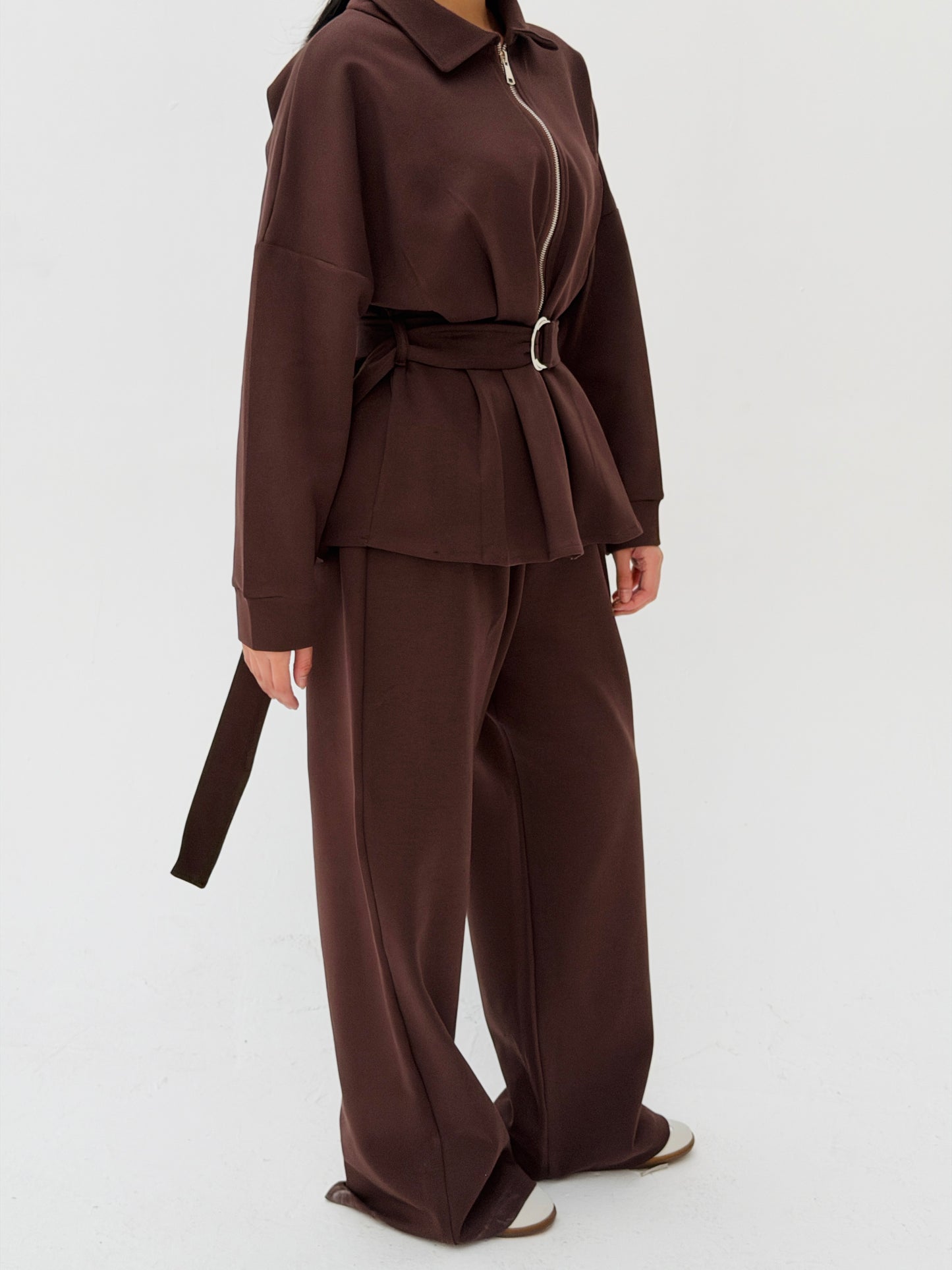 The Belted Set In Brown