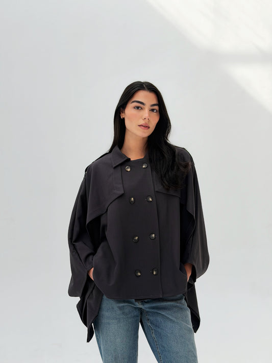 Tranch Cape In Gray