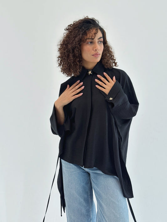 The Oversized Shirt in Black