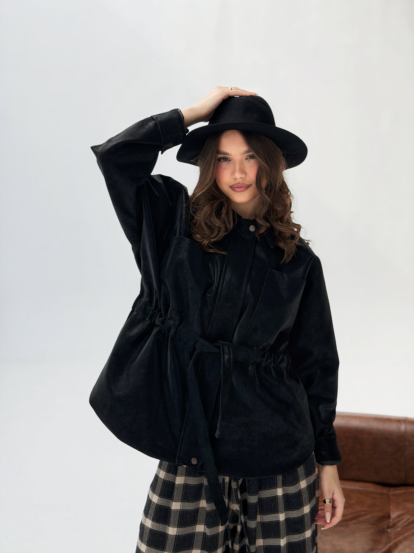 The Over-shirt Leather In Black