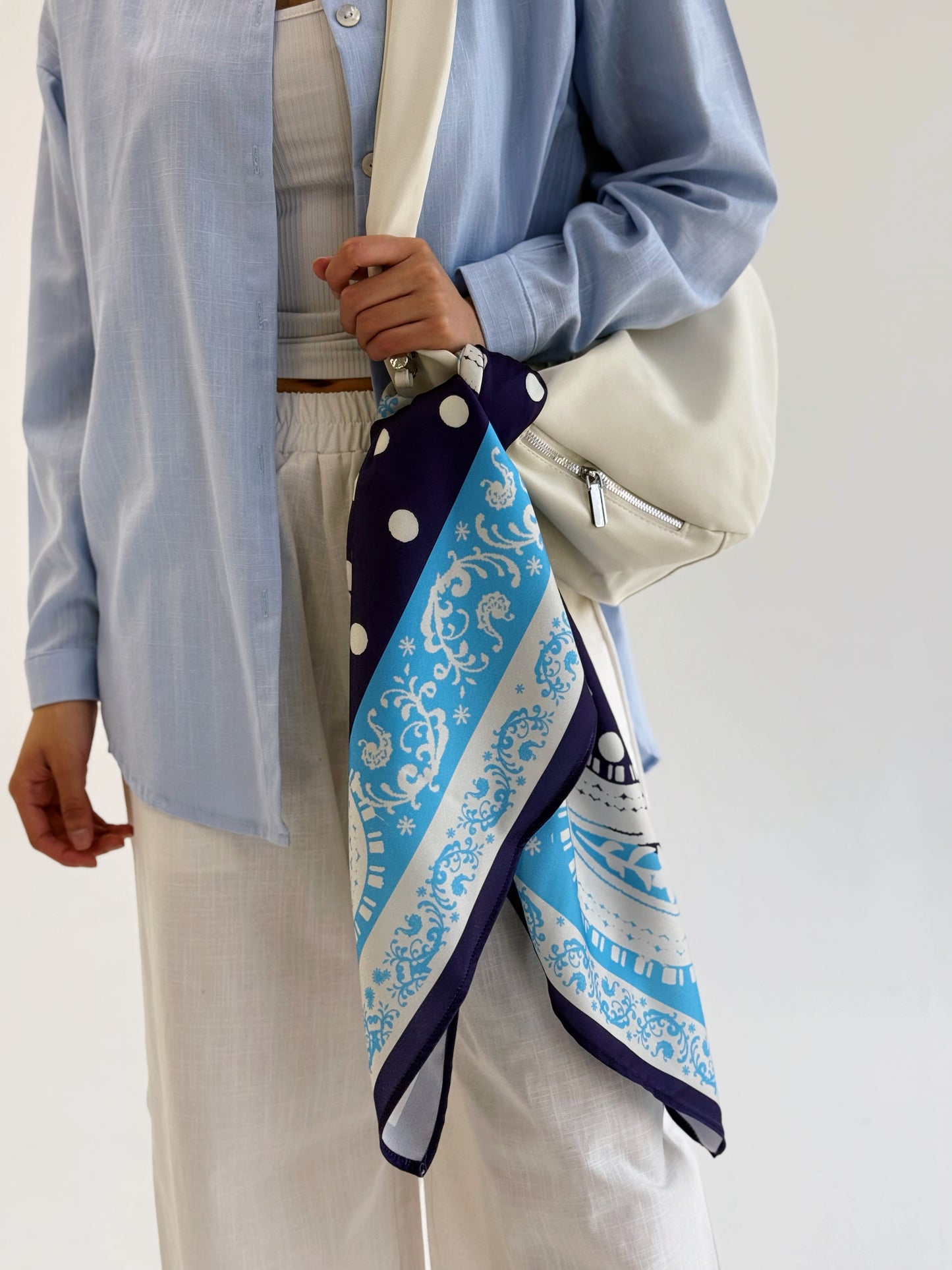 Royle Dot satin scarf