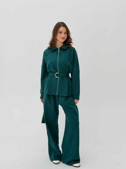 The Belted Set In Deep Teal