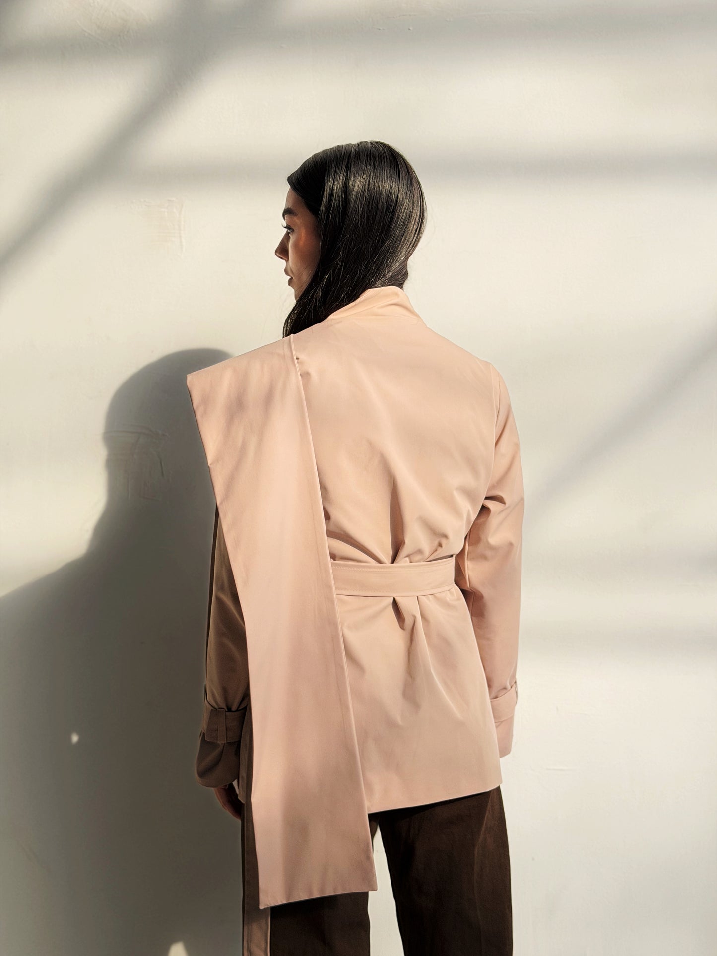 Scarf Jacket In Camel