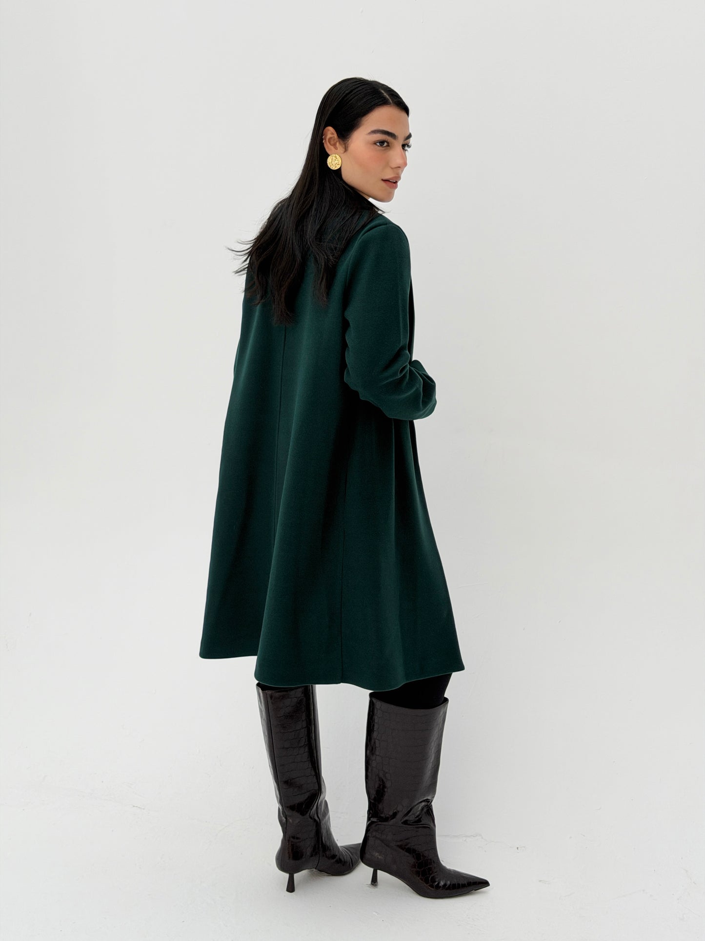 Everyday Wool Coat In Deep Teal