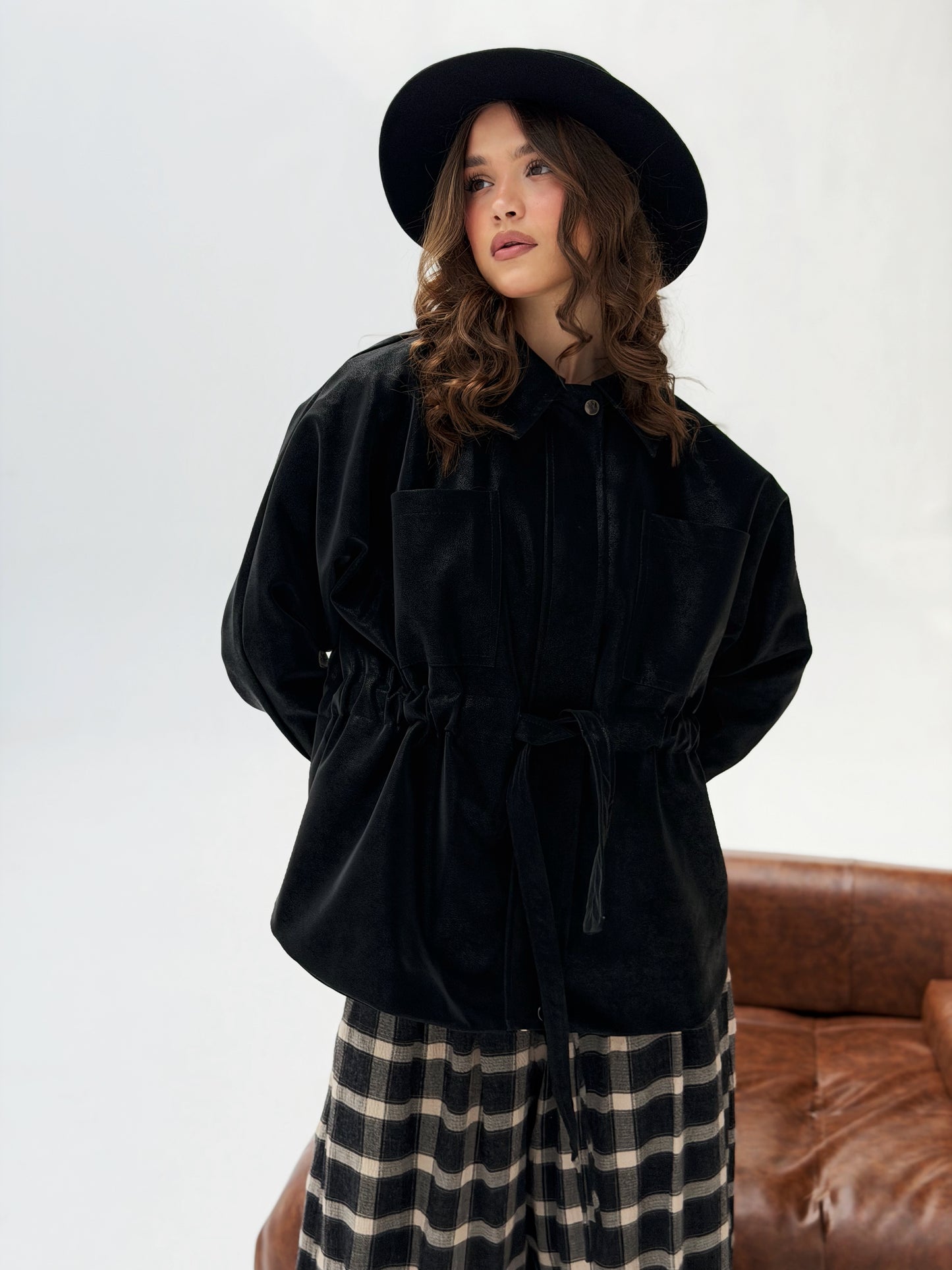 The Over-shirt Leather In Black