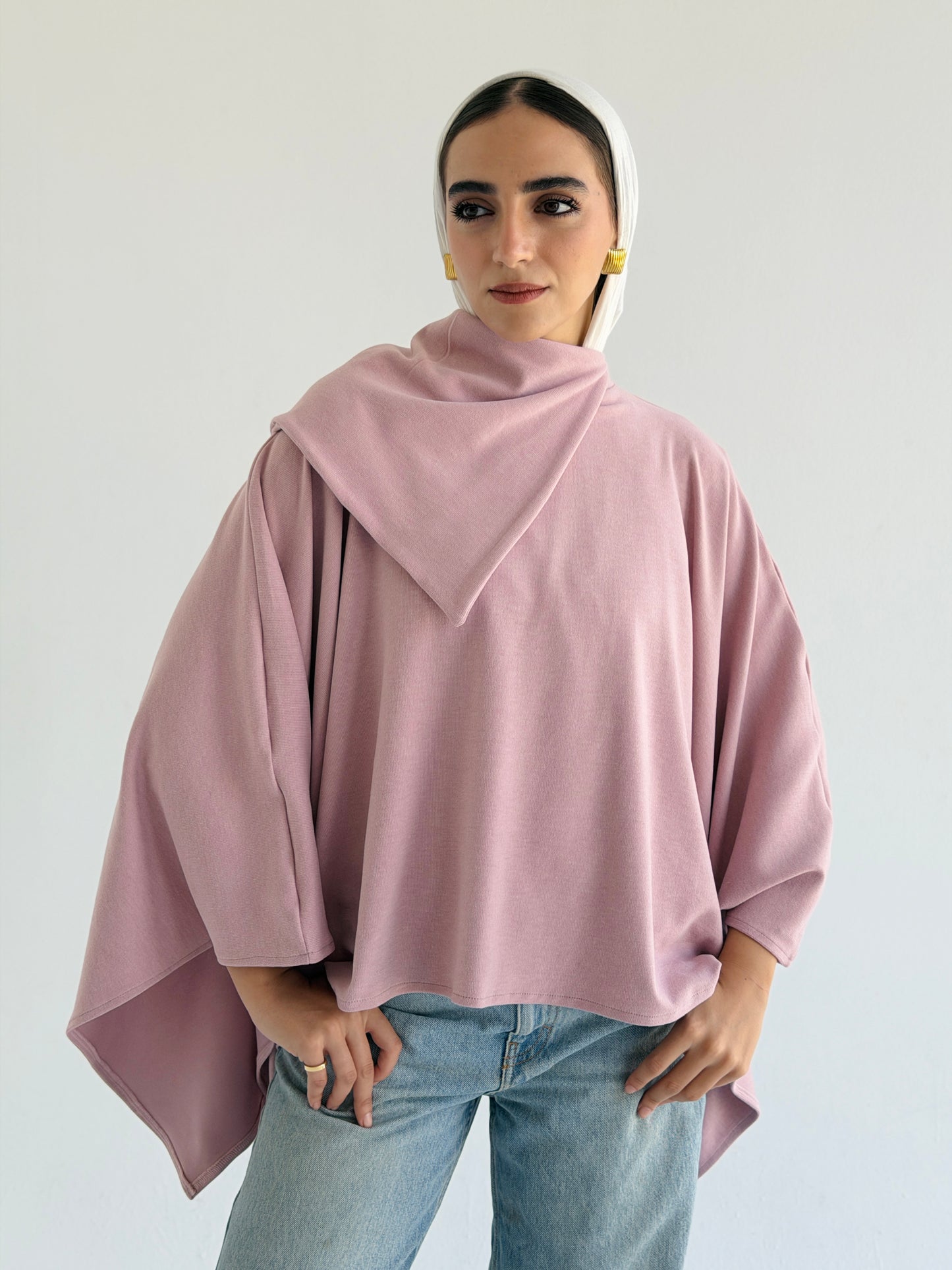 Drape Kint Cape In Pink