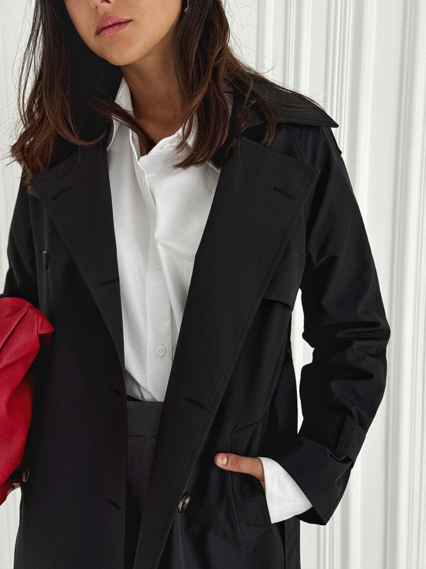 Statement Trench Coat In Black