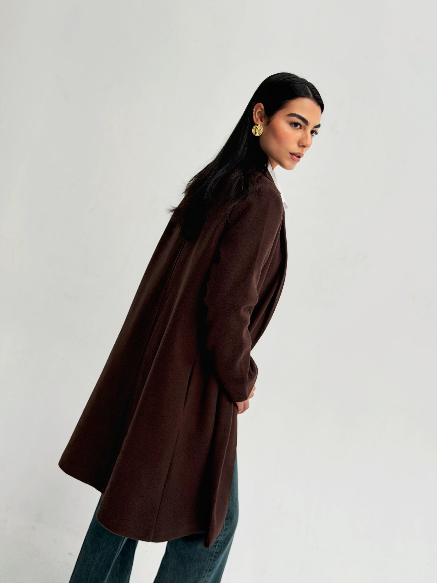 Everyday Wool Coat In Brown