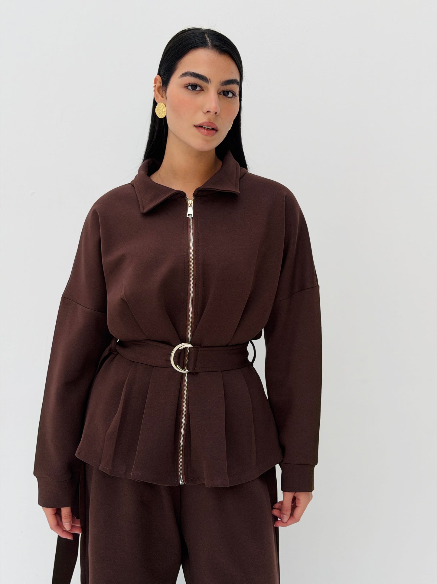 The Belted Set In Brown