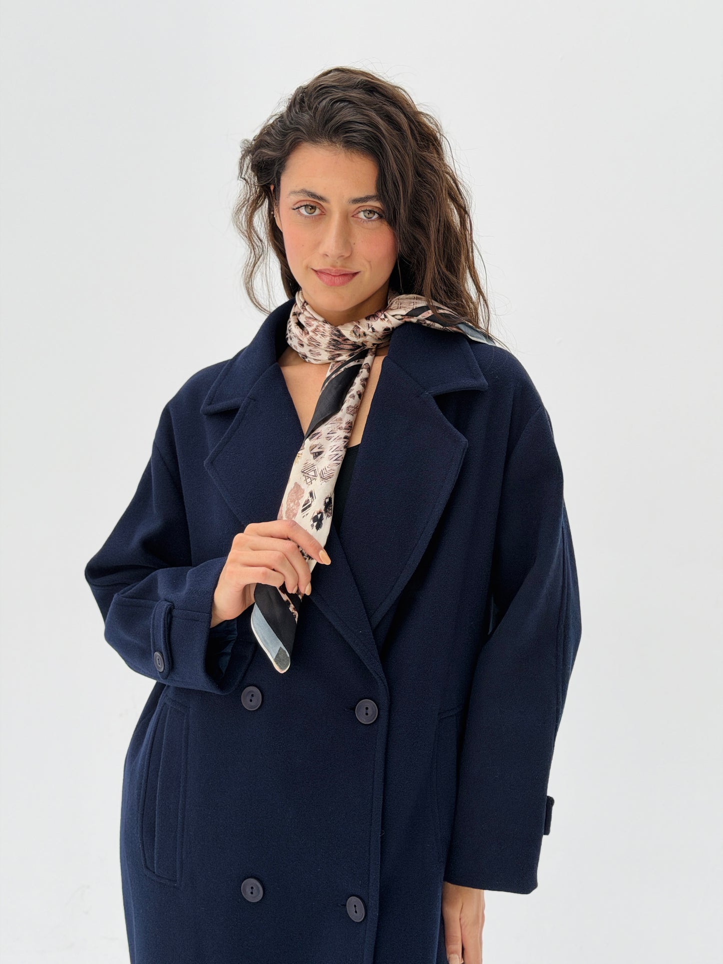 Iconic Winter Coat In Navy Blue