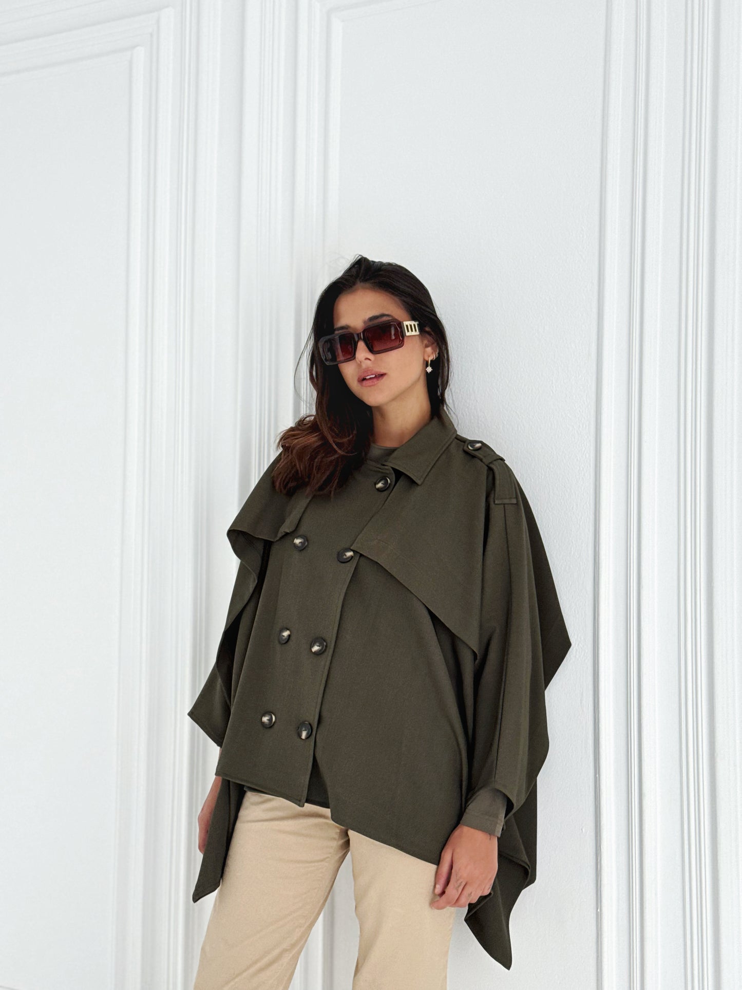 Tranch Cape In Olive