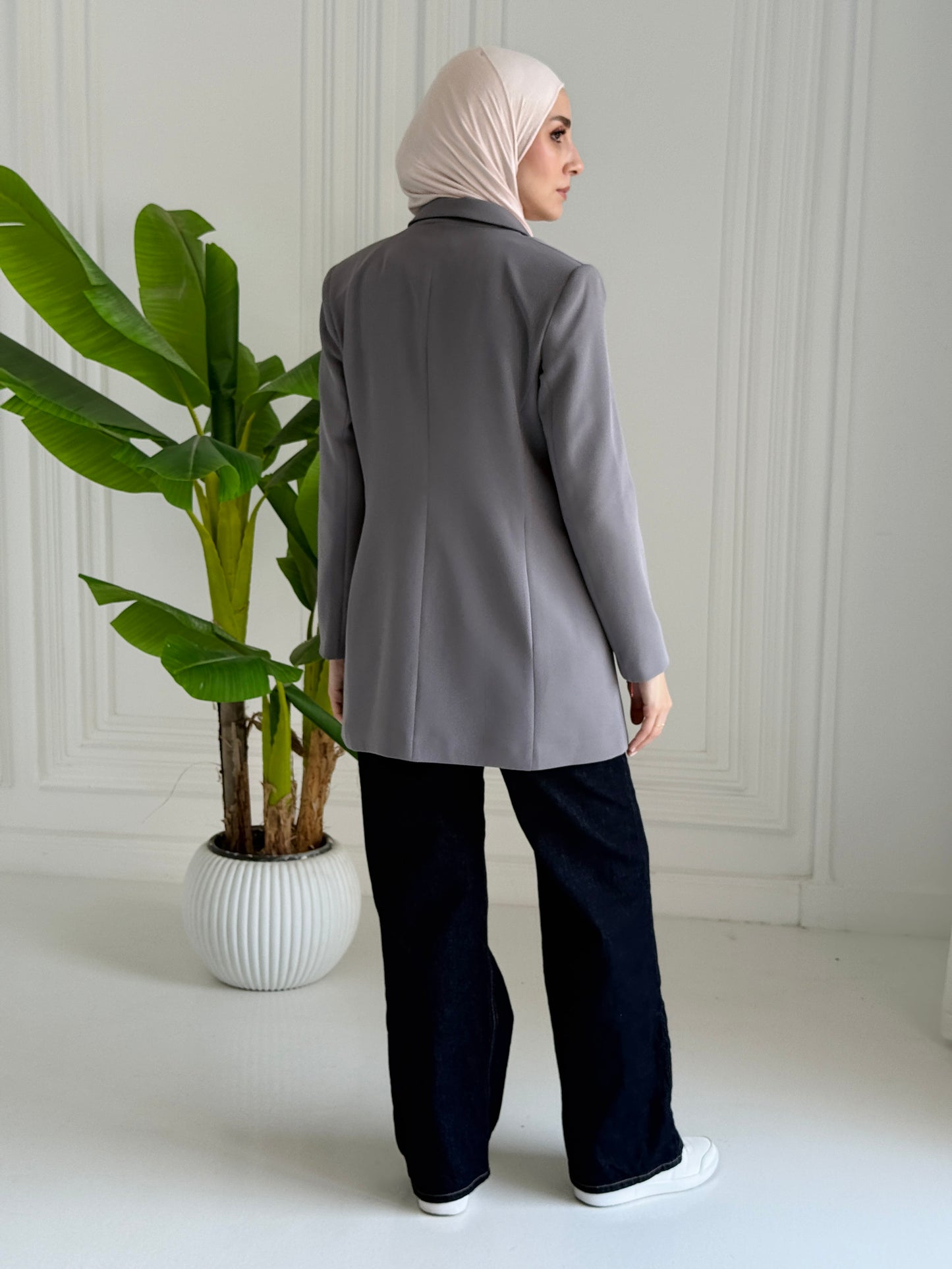 Slim fit blazer in Gray