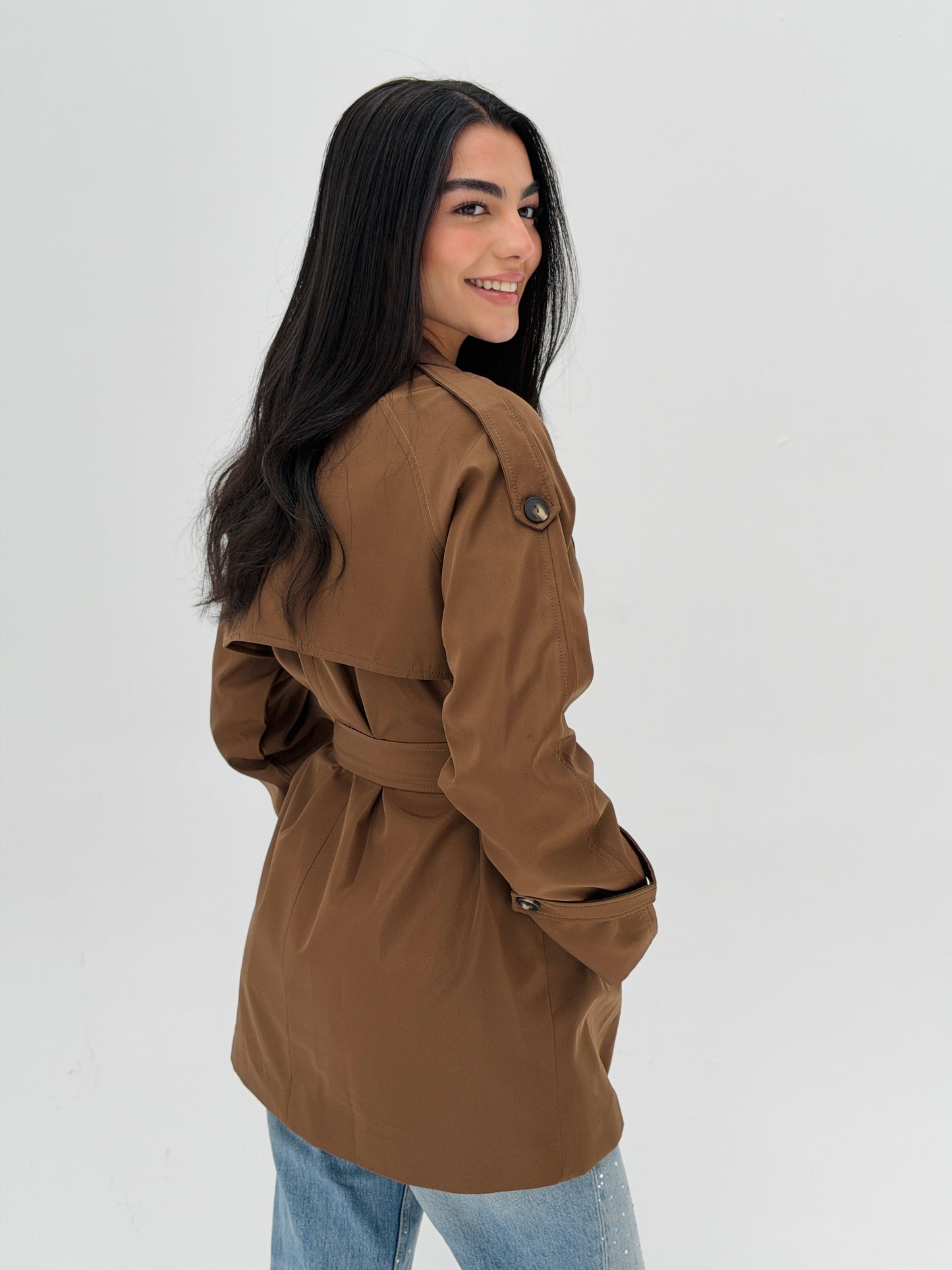 Mini Trench Coat Brown