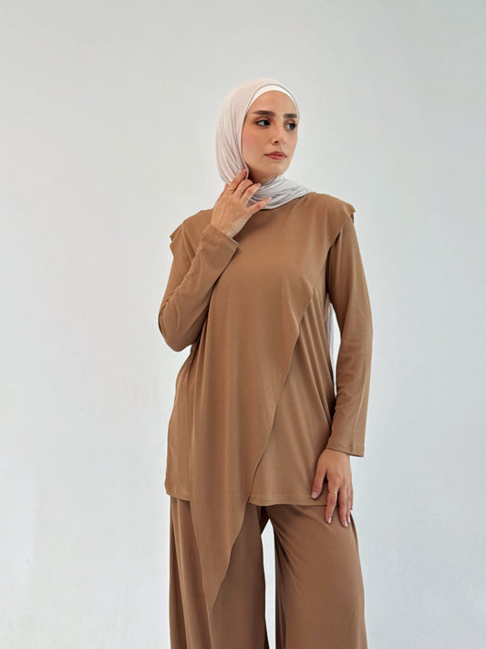 Modest Rib Set in camel
