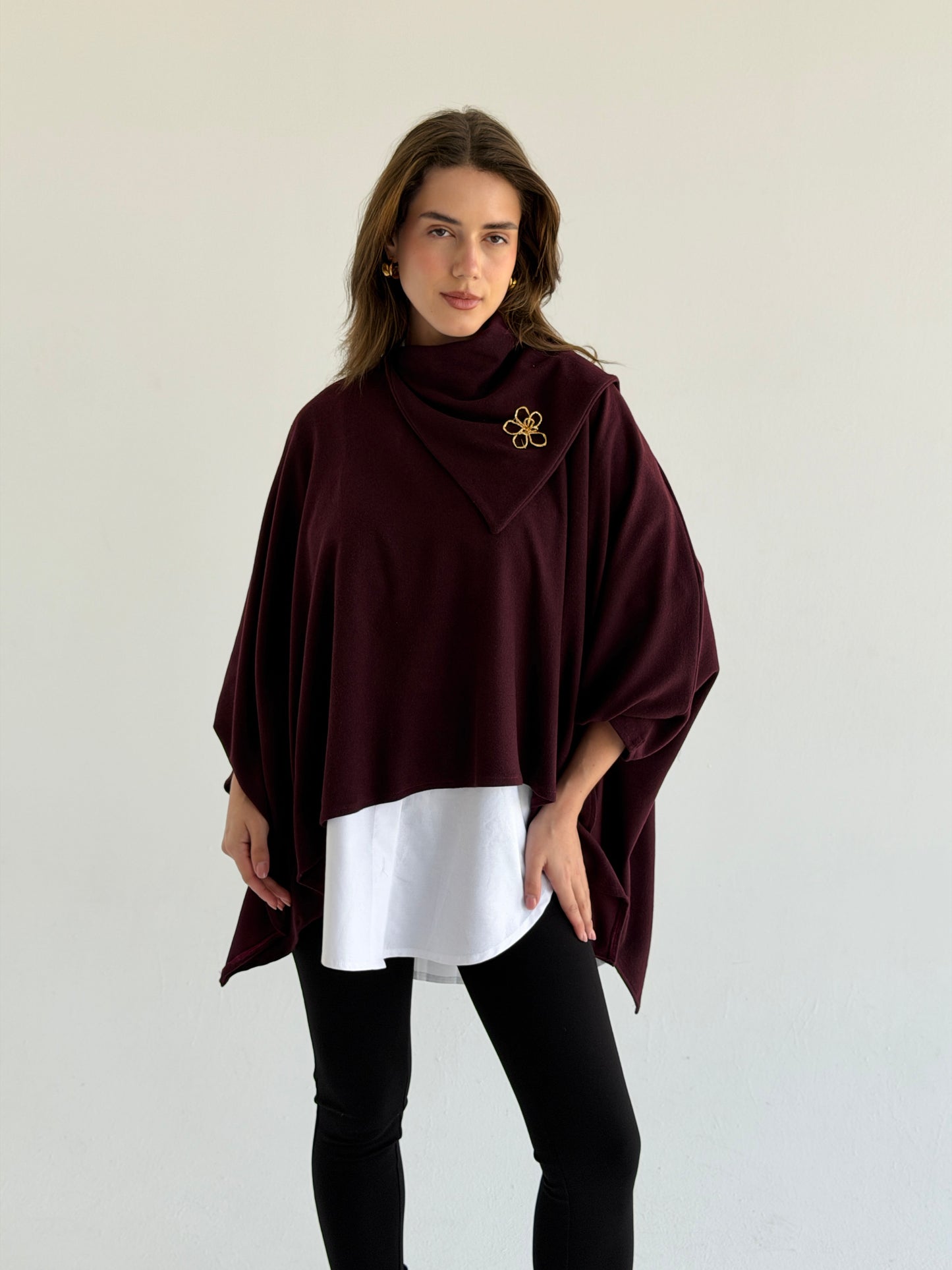 Drape Kint Cape Burgundy