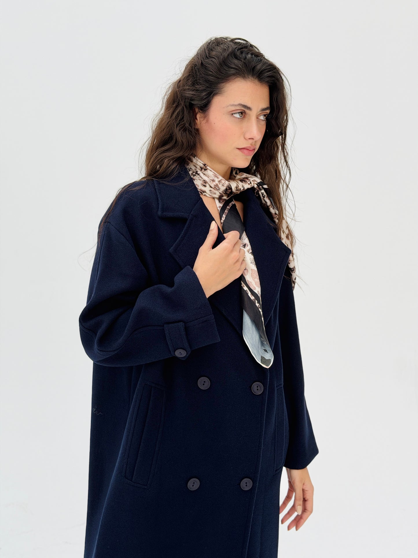 Iconic Winter Coat In Navy Blue