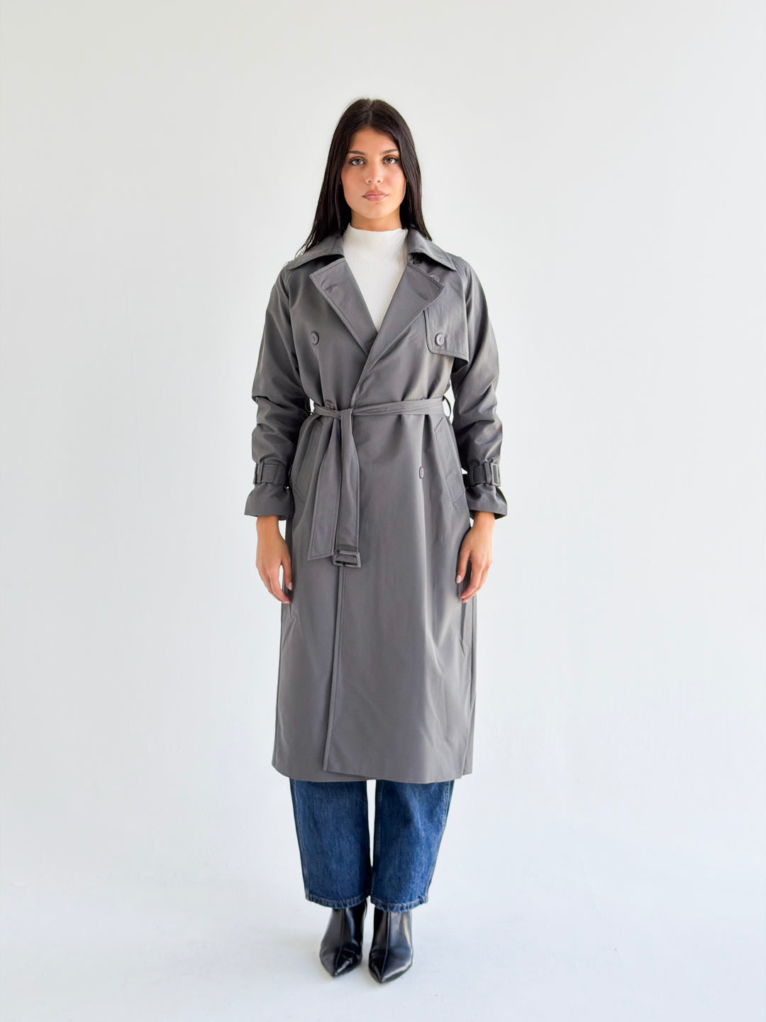 Signature trench coat in Gray