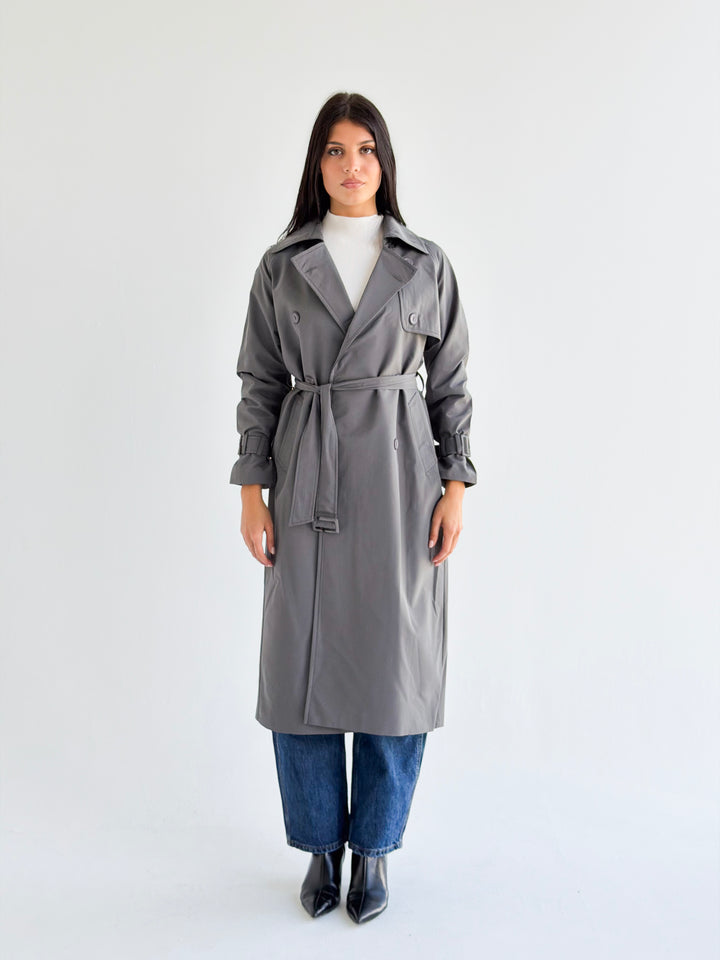 Signature trench coat in Gray