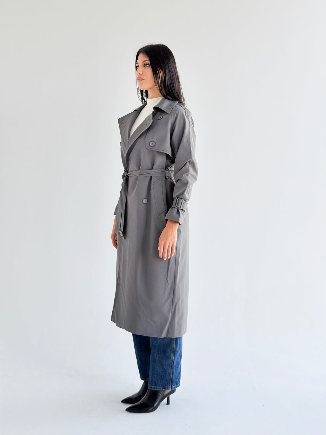 Signature trench coat in Gray