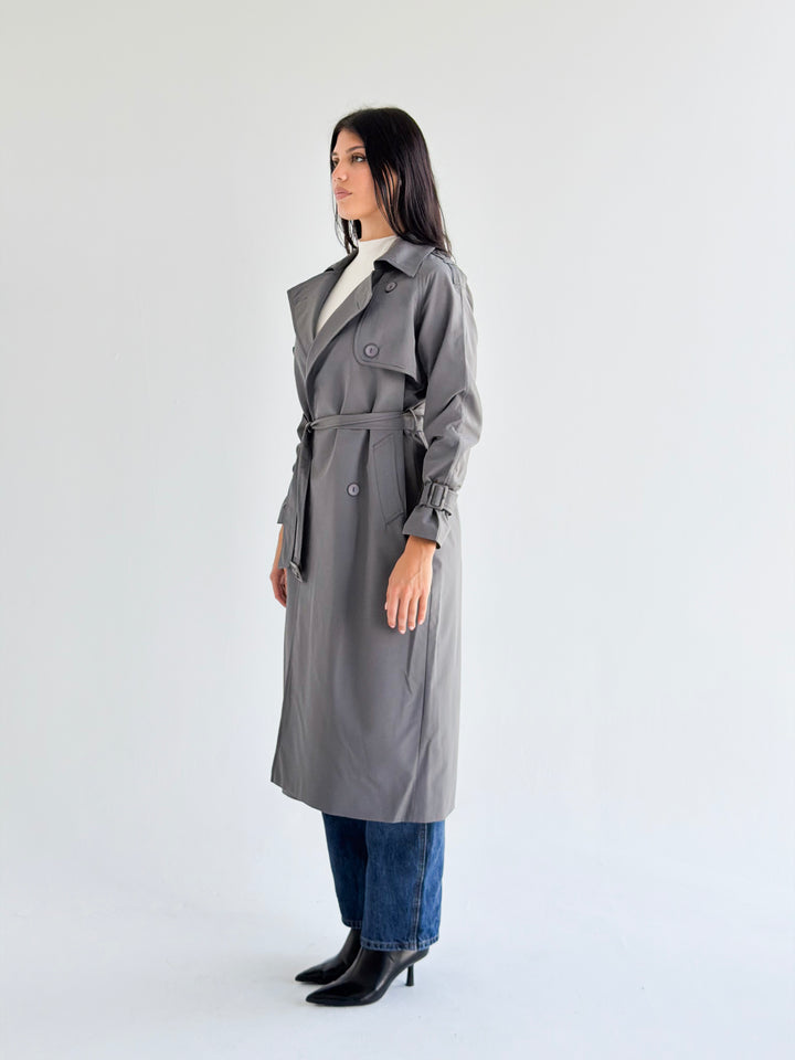Signature trench coat in Gray