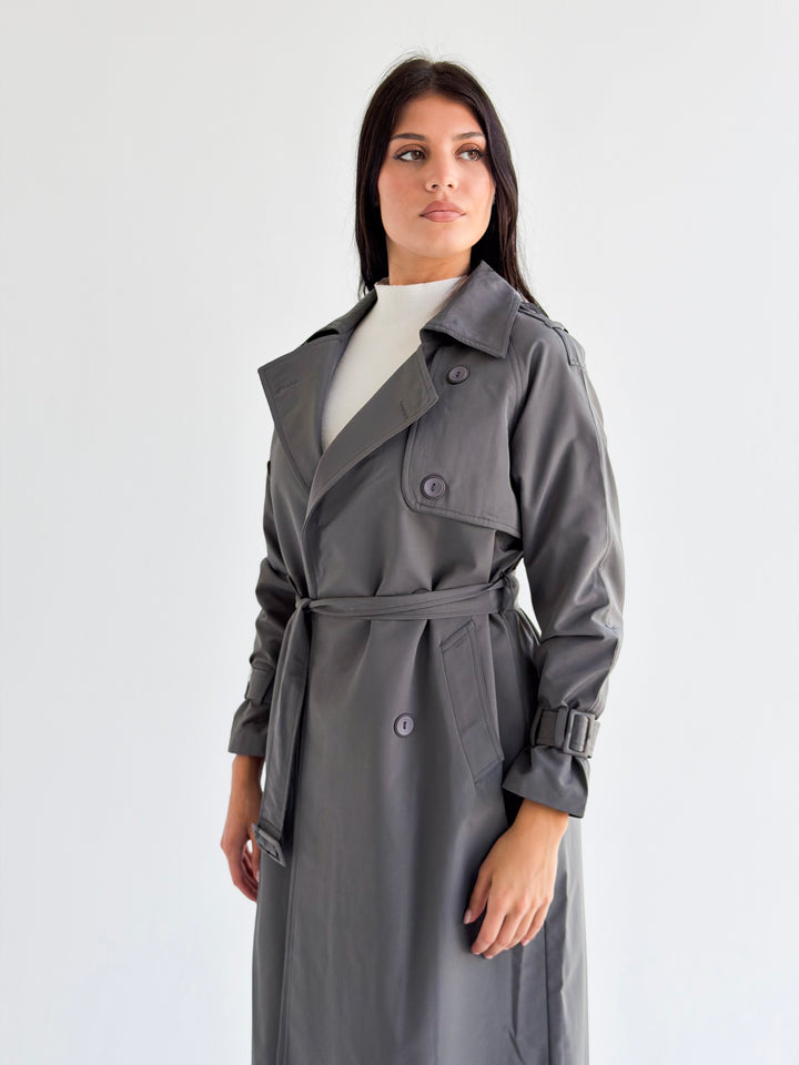 Signature trench coat in Gray