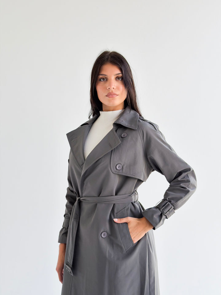 Signature trench coat in Gray
