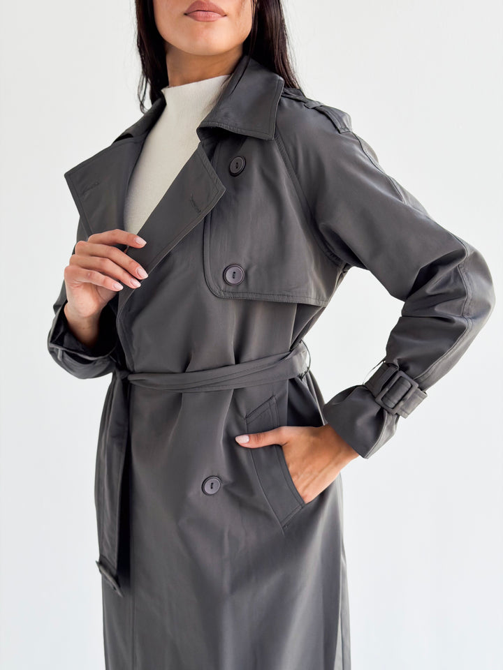 Signature trench coat in Gray