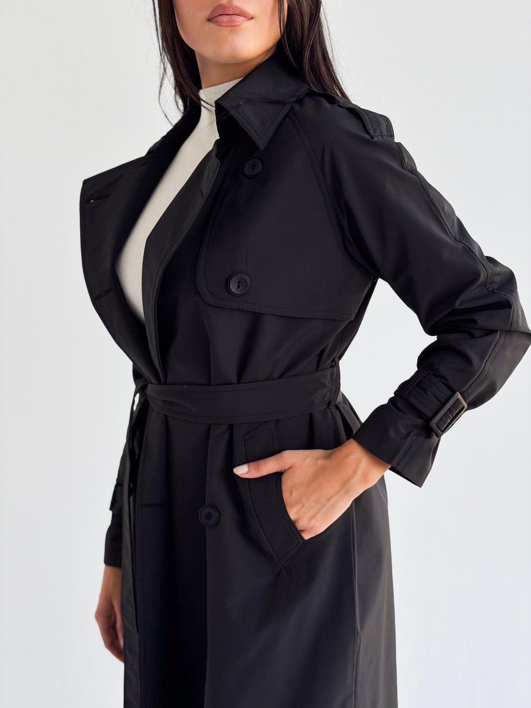 Signature trench coat in Black
