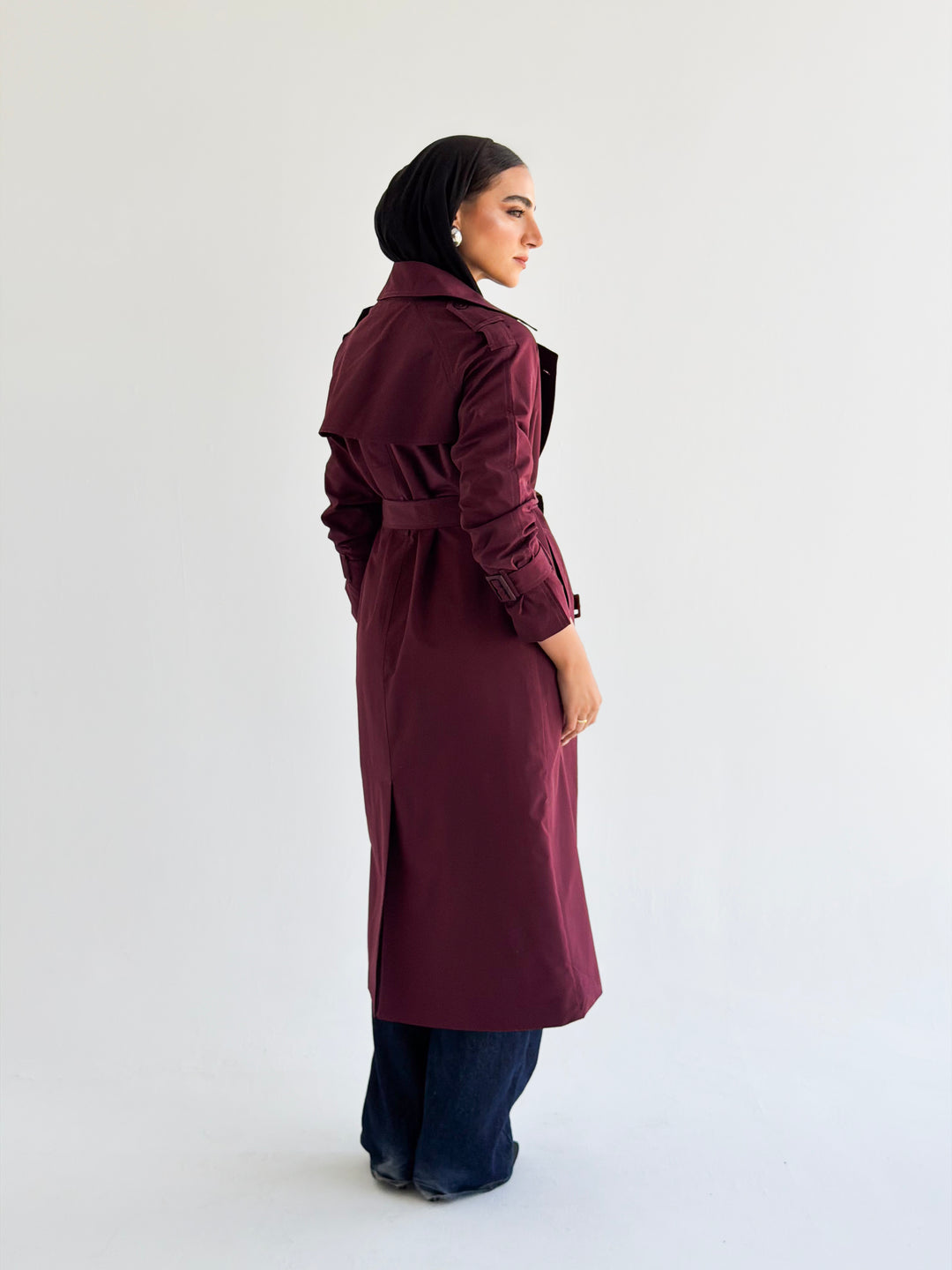 Signature trench coat in Burgundy
