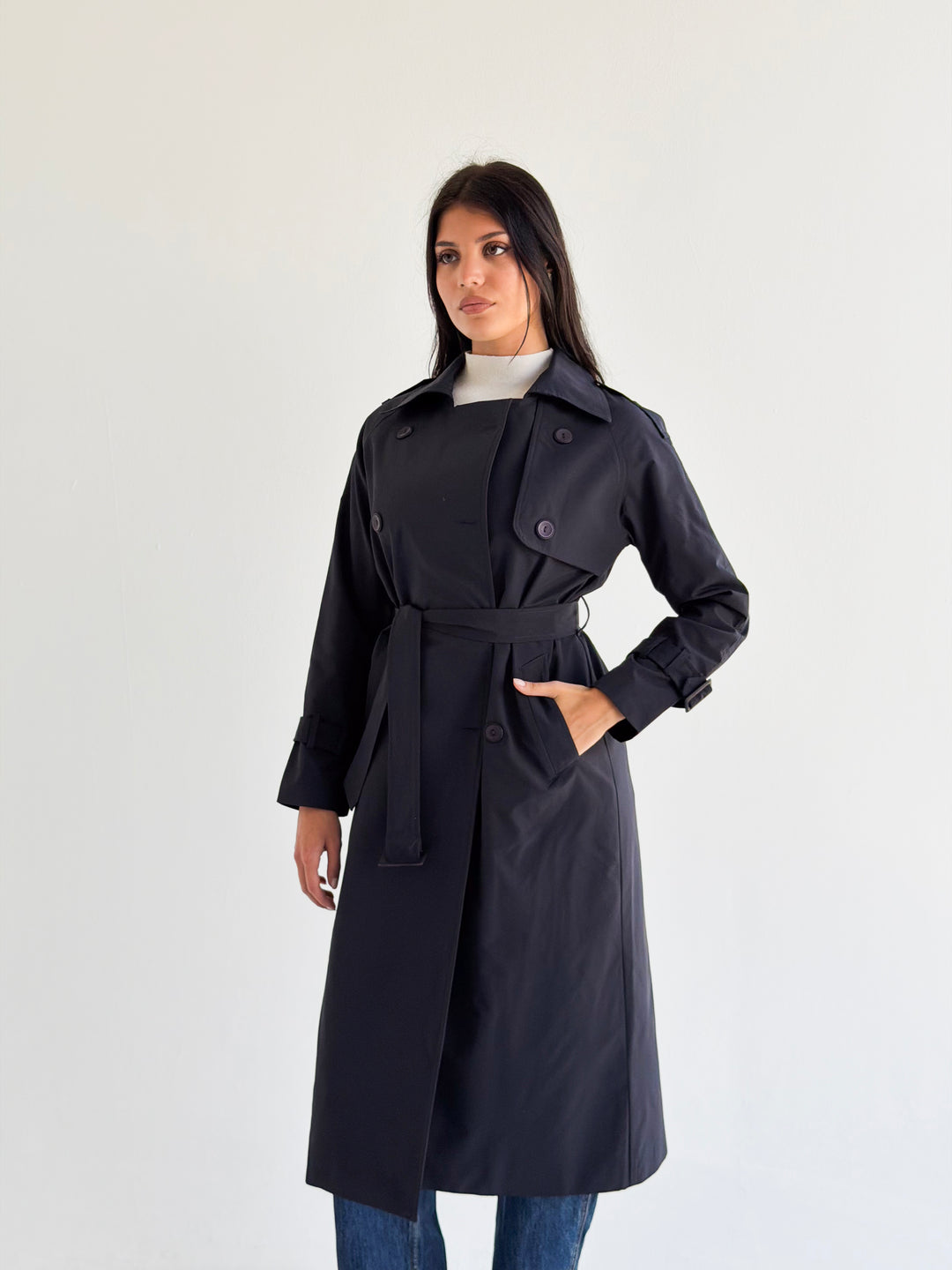 Signature trench coat in Navy blue