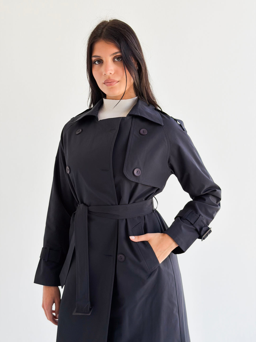 Signature trench coat in Navy blue