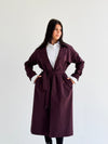 Signature trench coat (leather effect )in Burgundy