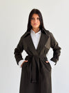 Signature trench coat (leather effect )in Olive