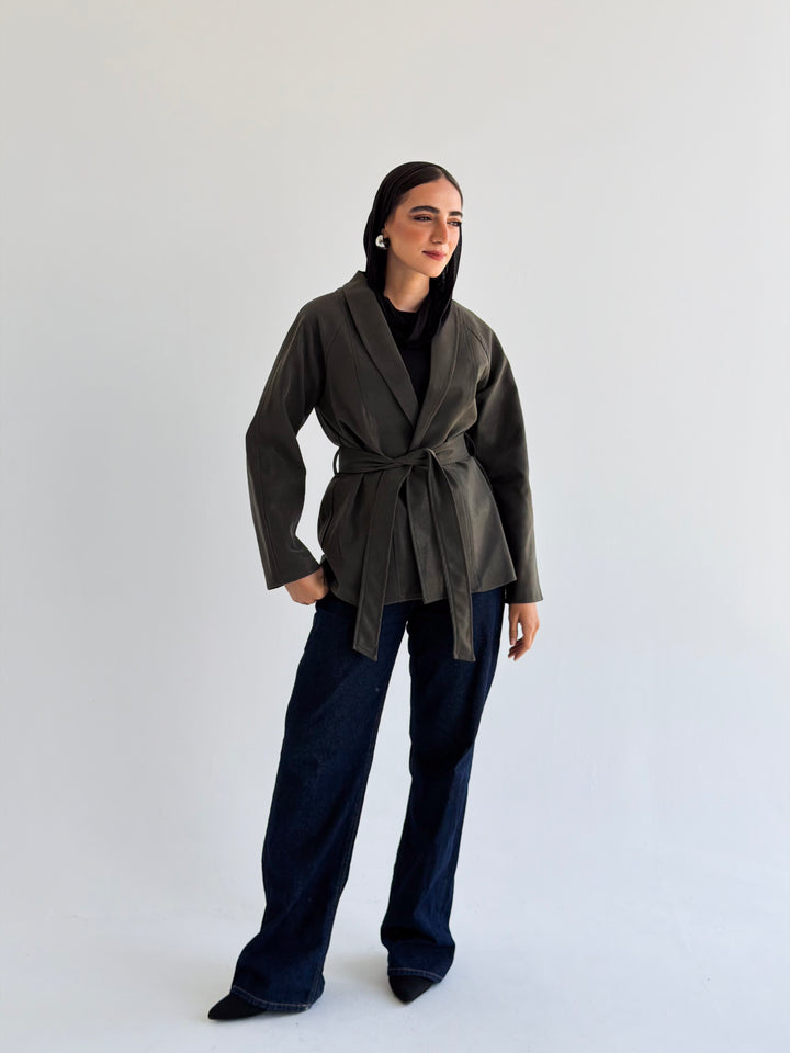 The icon Jacket in olive