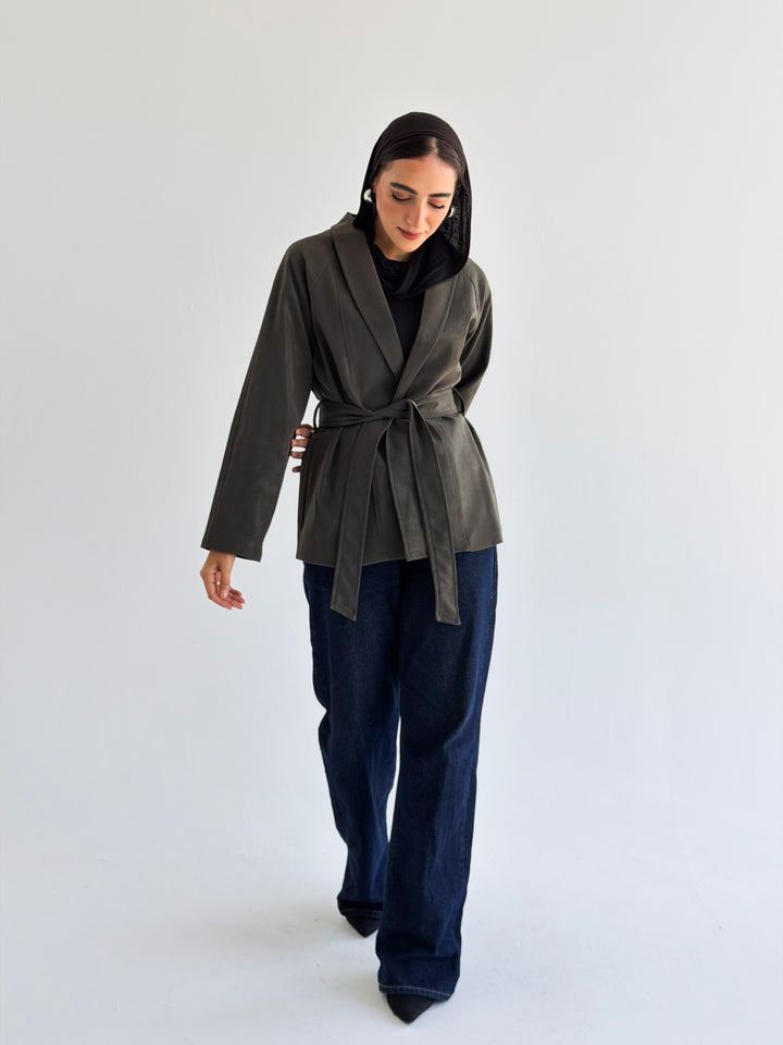 The icon Jacket in olive