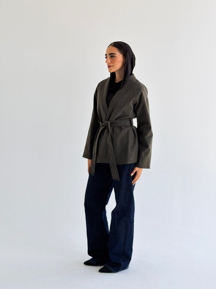 The icon Jacket in olive