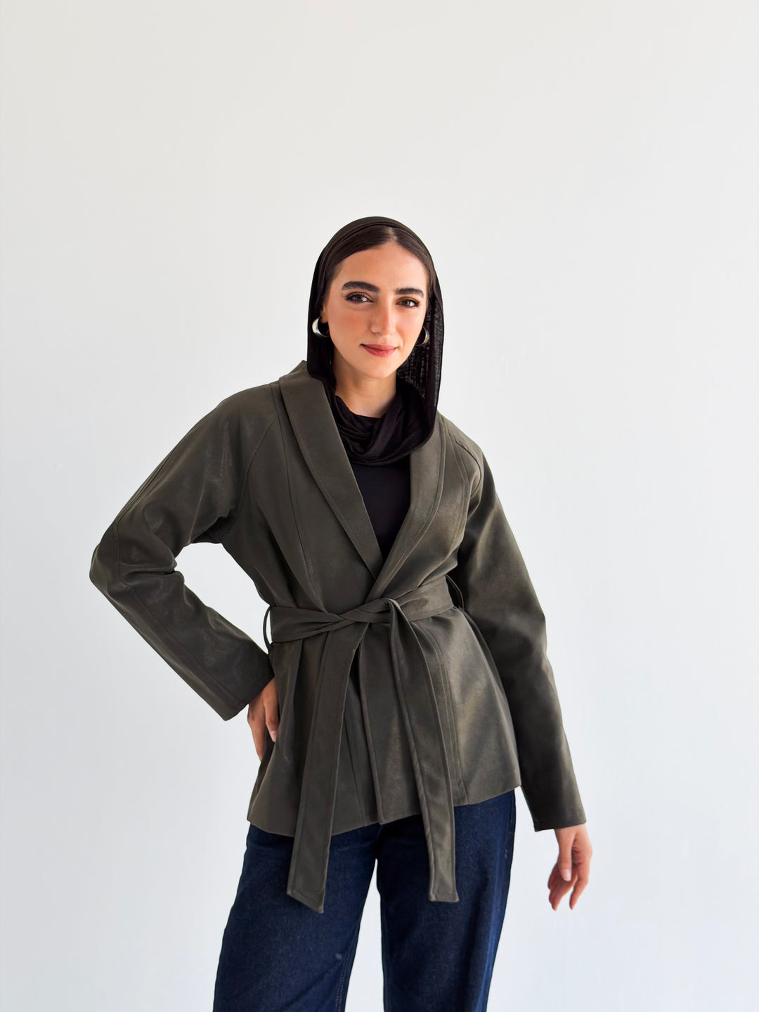 The icon Jacket in olive