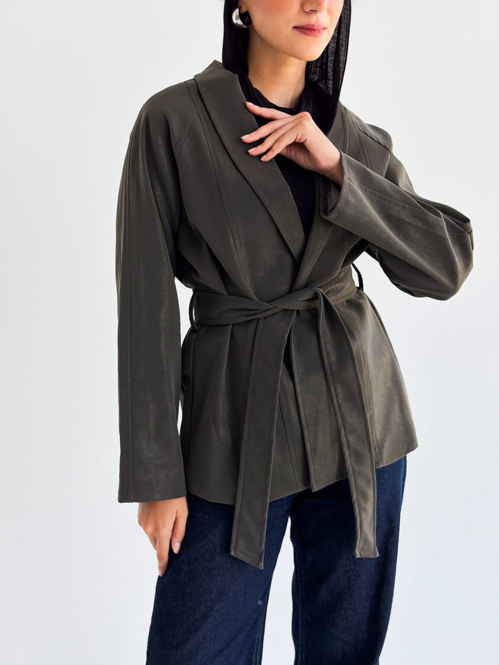 The icon Jacket in olive