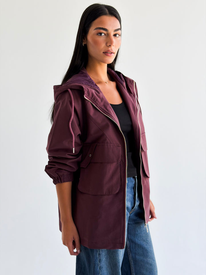 The Perfect Jacket in Burgundy