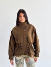 Lace layer Jacket in Camel